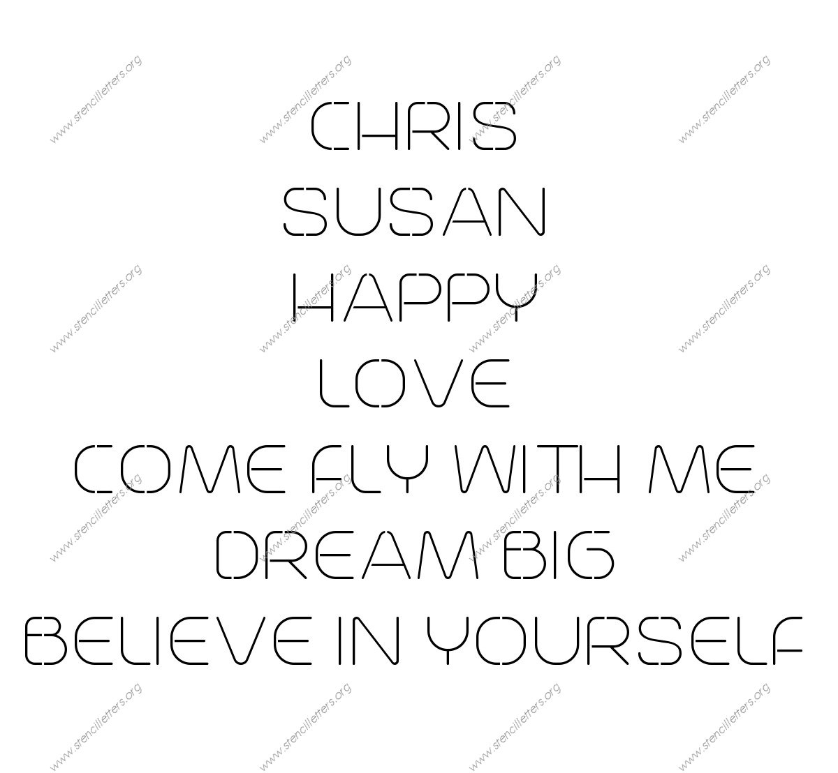 Modern Elegant Names, Words, Phrases samples