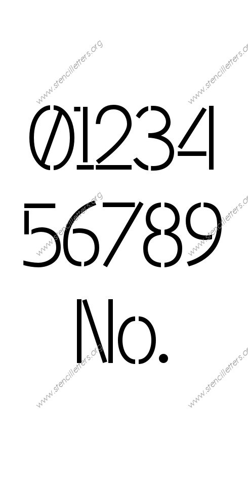 Light Modern Number Stencil