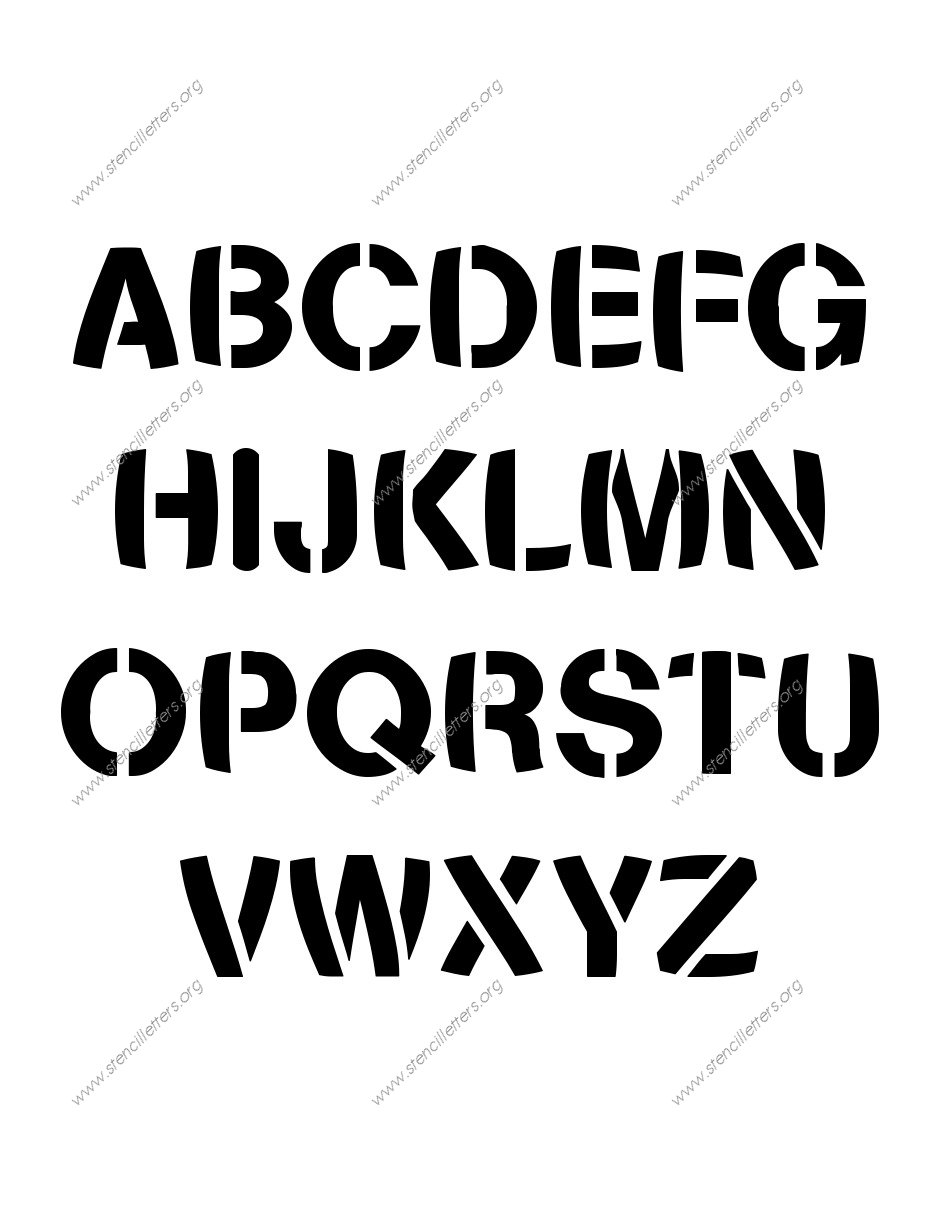 Artistic Bold Stencil Letter Set