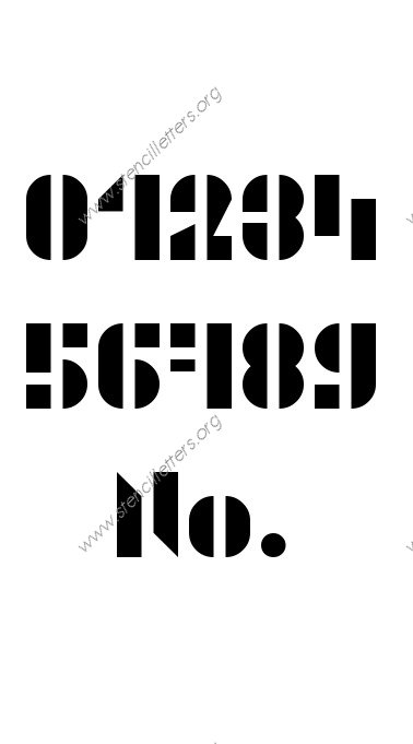 Swashy Bold Number Stencil