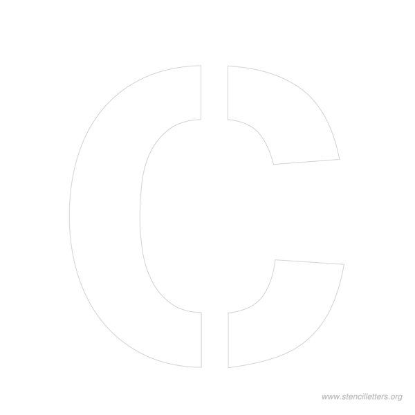 10 inch stencil letter c