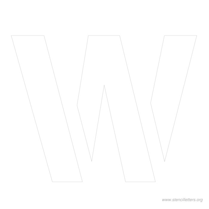 12 inch stencil letter w