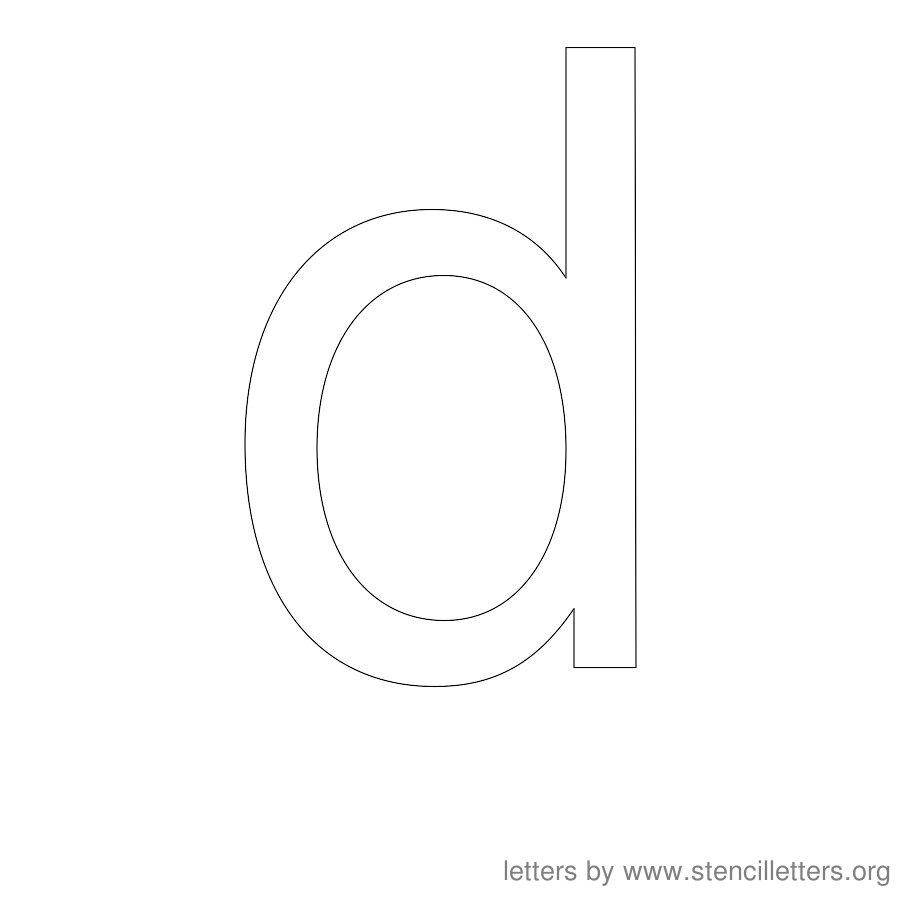 12 Inch Stencil Letter Lowercase D