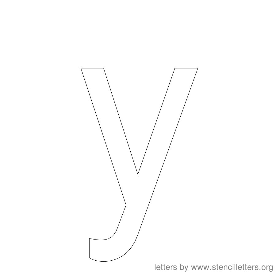 12 Inch Stencil Letter Lowercase Y