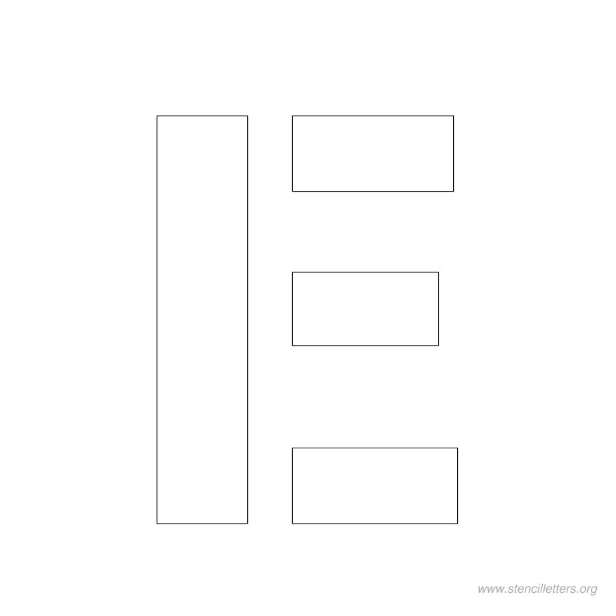 2 inch stencil letter e
