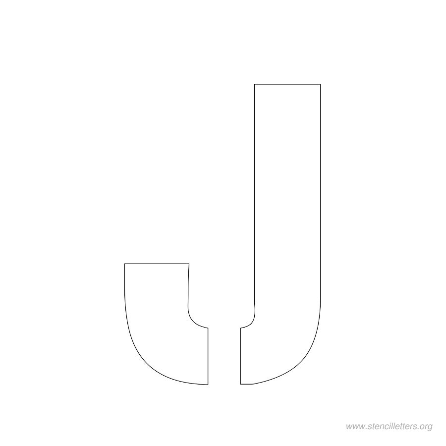 2 inch stencil letter j