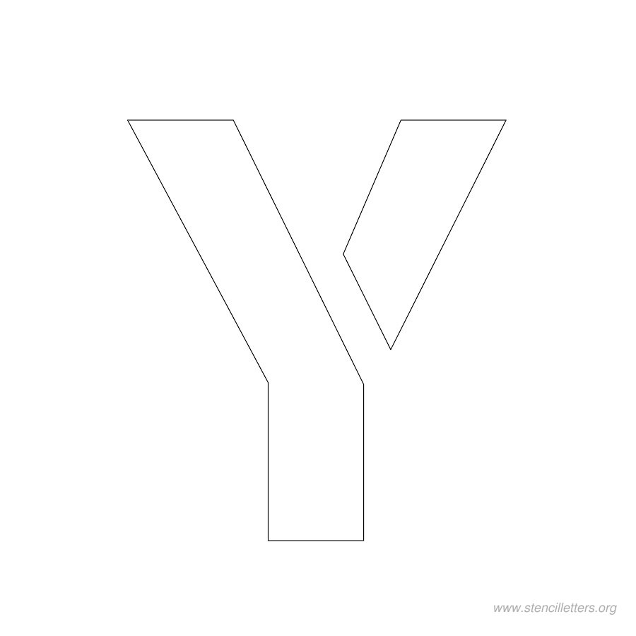 2 inch stencil letter y