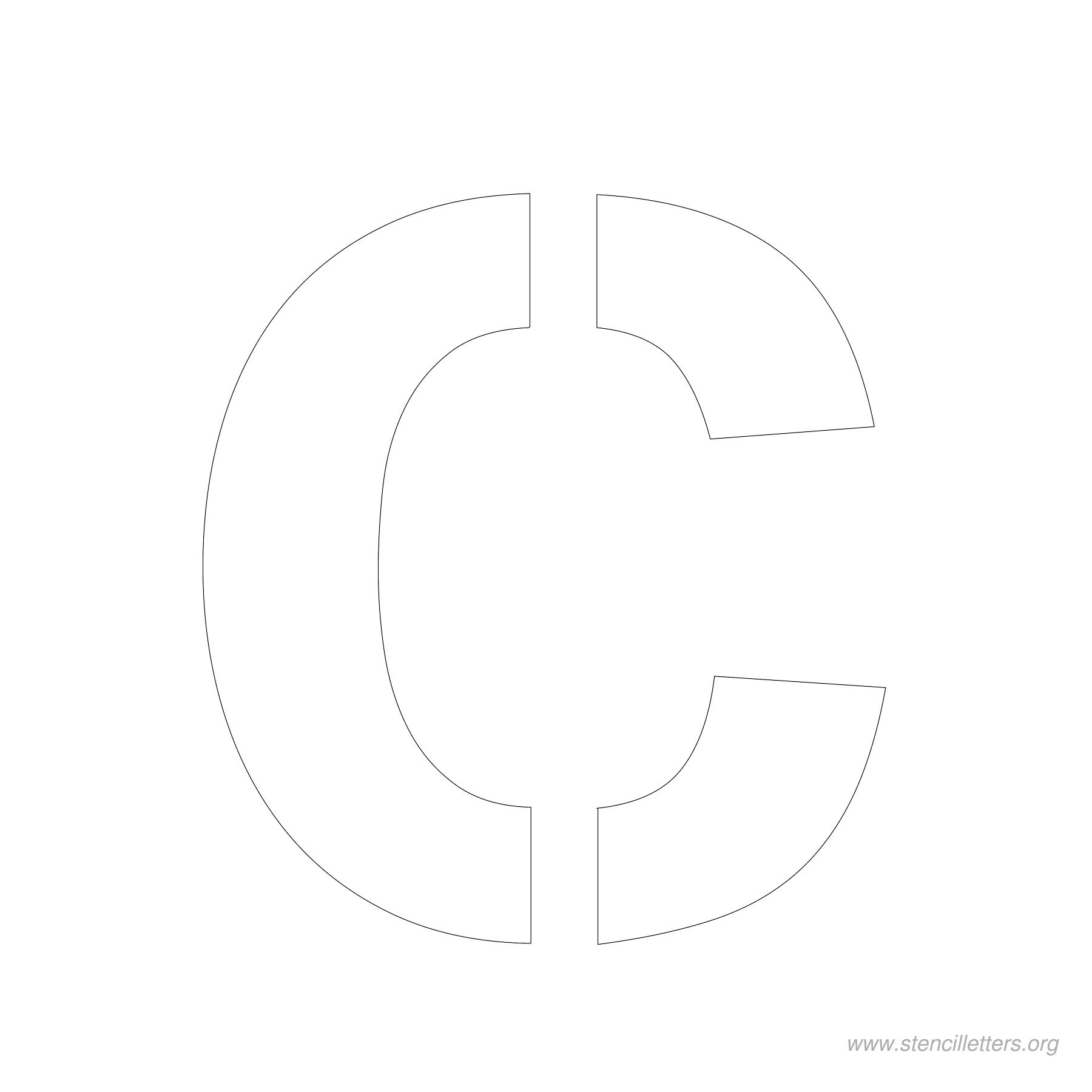4 inch stencil letter c 4 inch stencil letter c