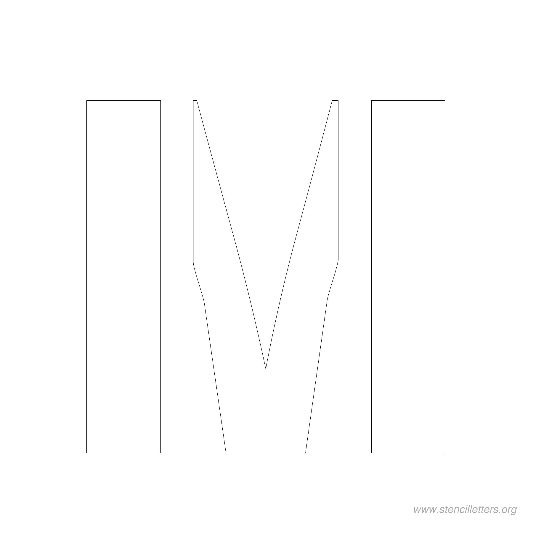 4 inch stencil letter m 4 inch stencil letter m