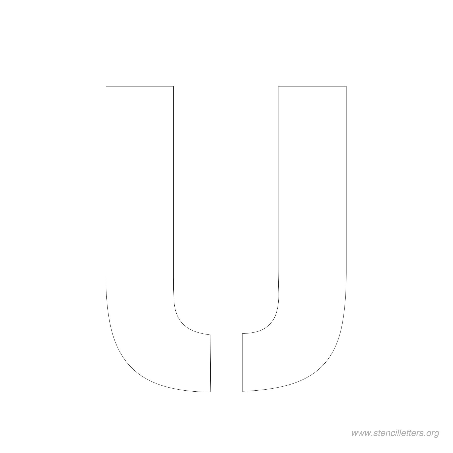 4 inch stencil letter u 4 inch stencil letter u