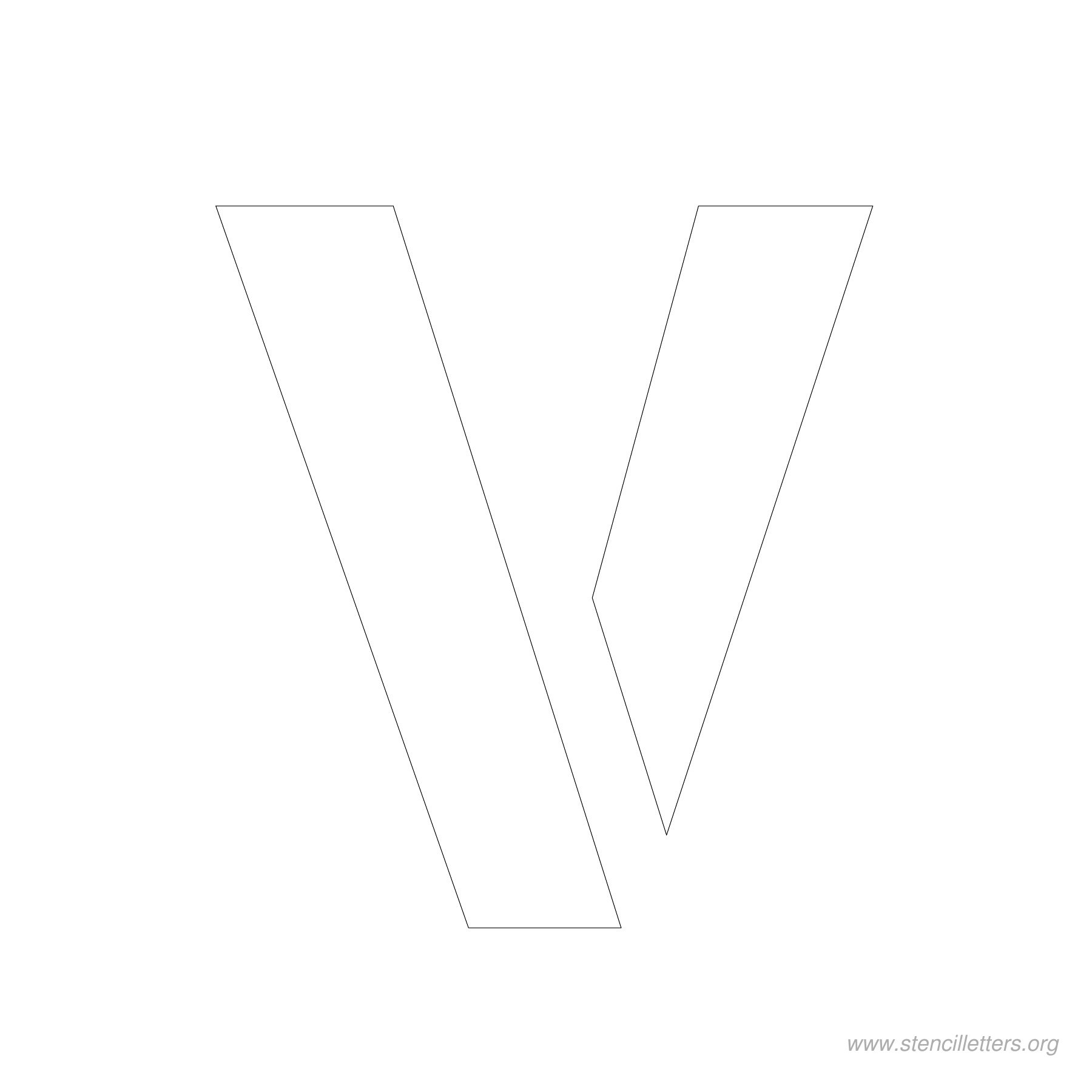 4 inch stencil letter v 4 inch stencil letter v