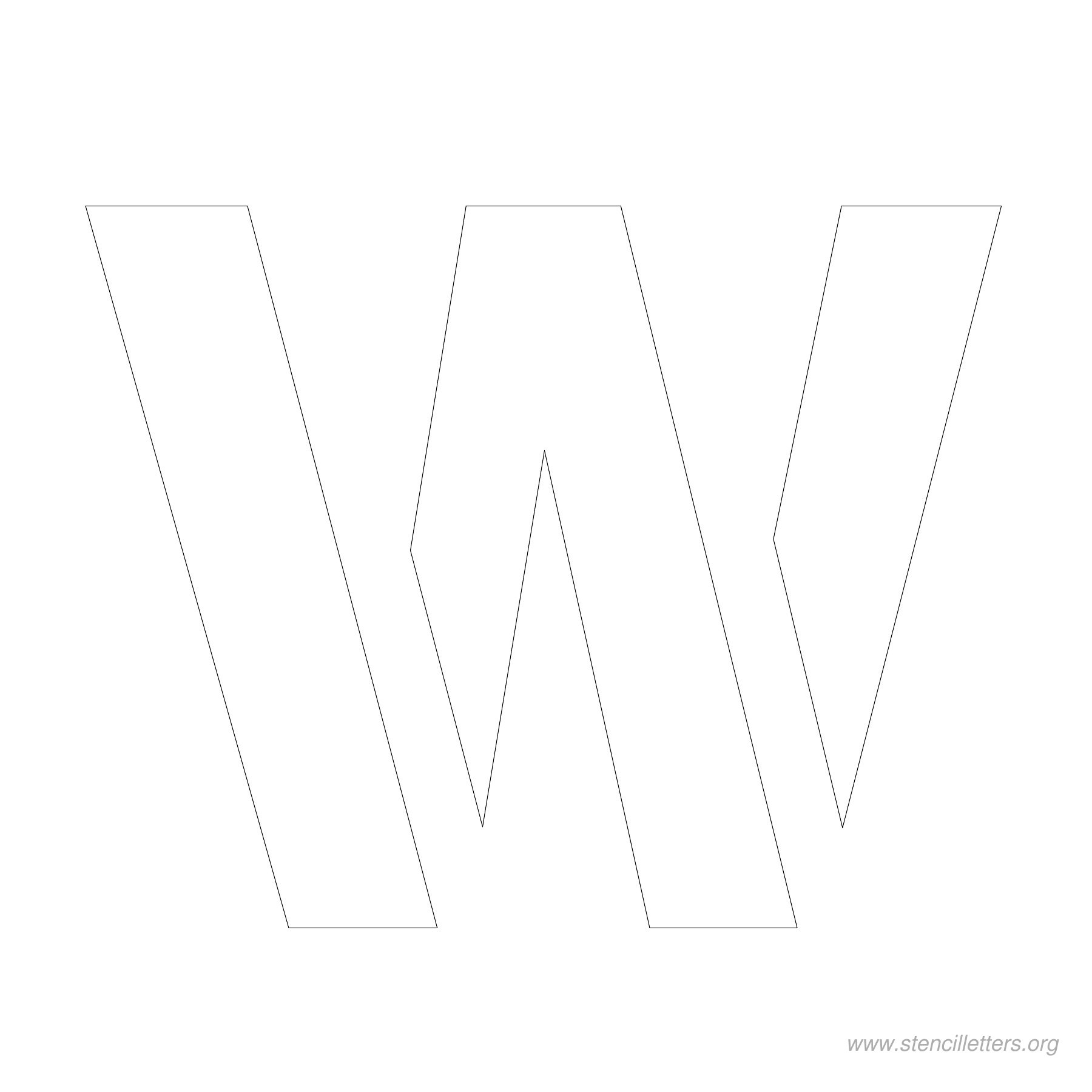 4 inch stencil letter w 4 inch stencil letter w
