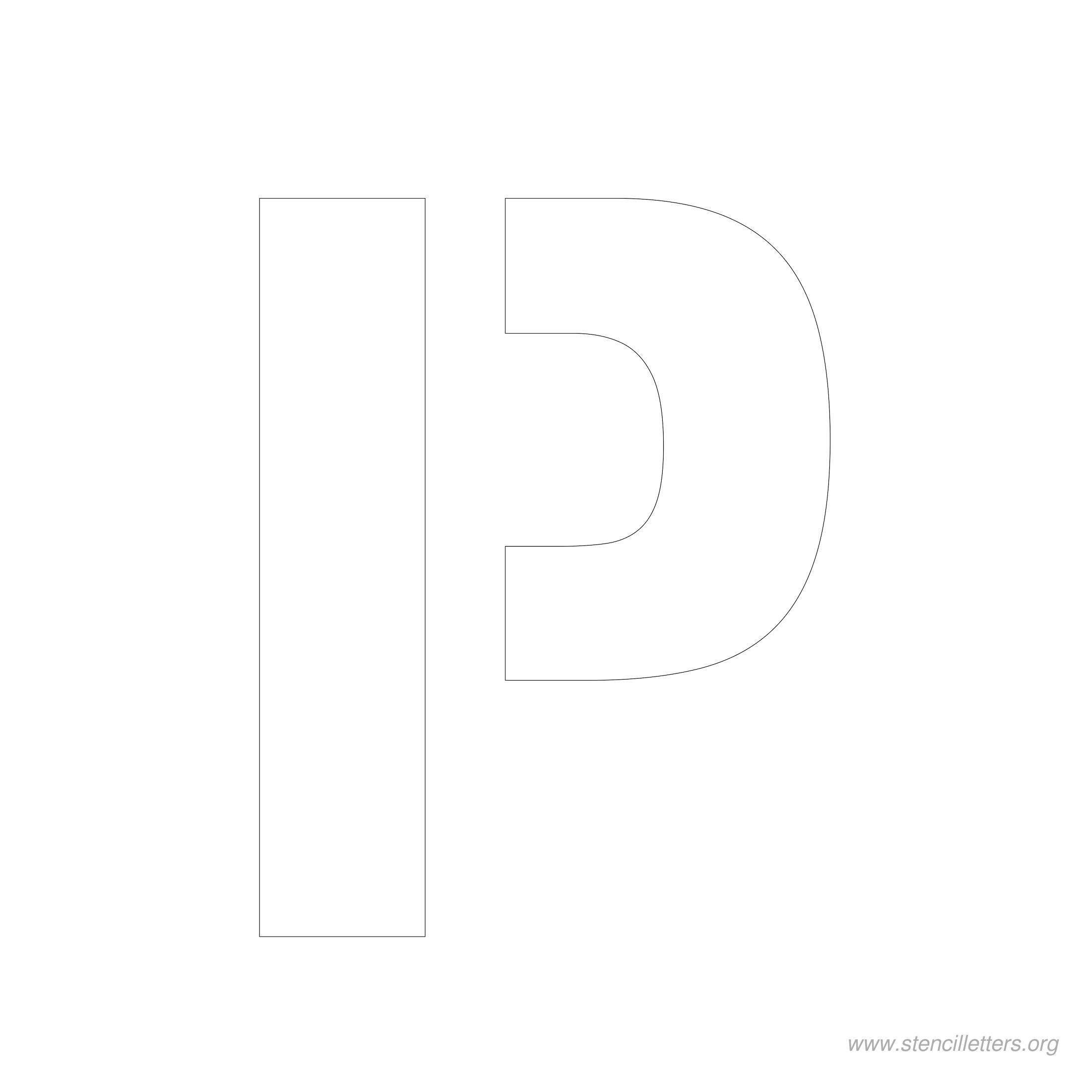 5 inch stencil letter p
