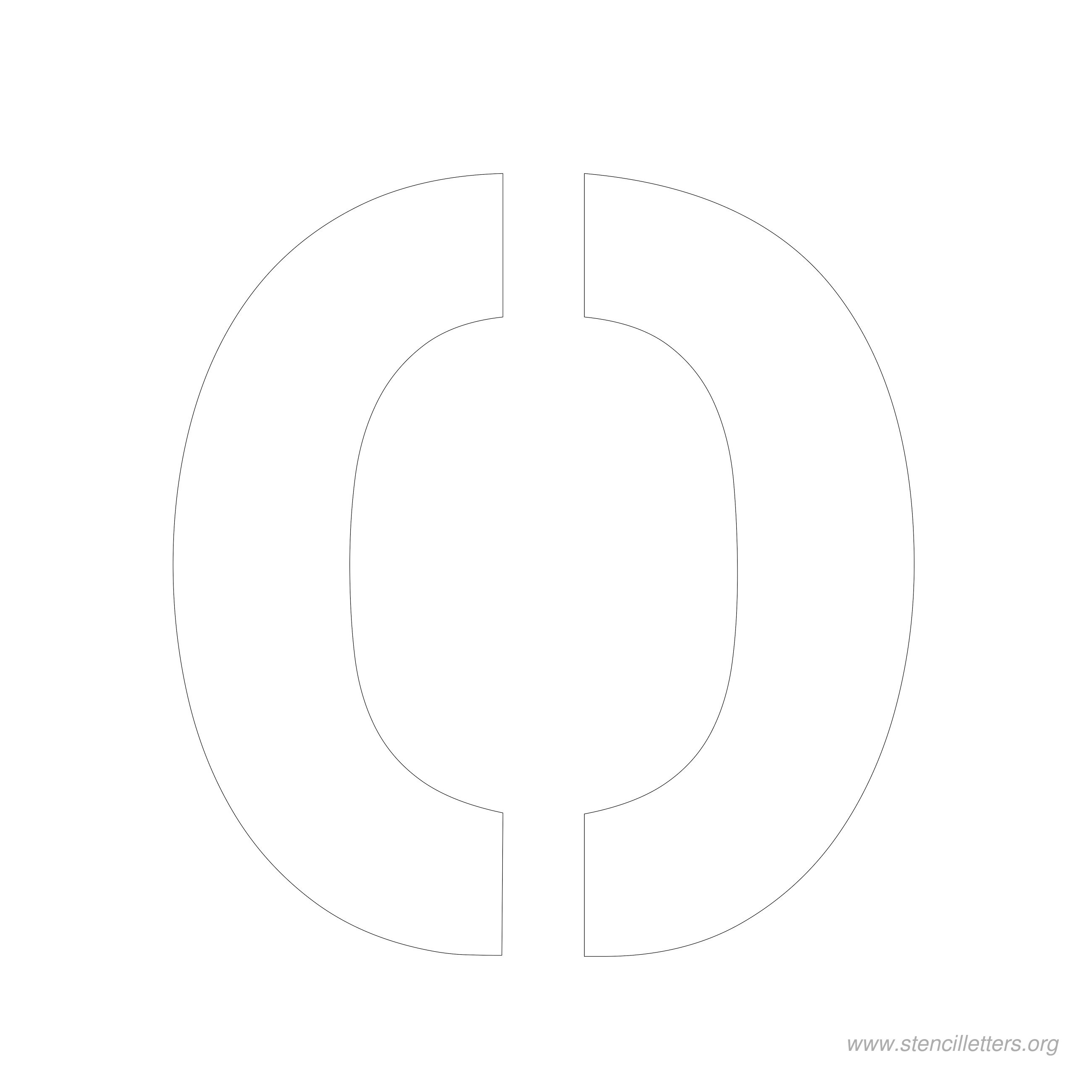 6 inch stencil letter o