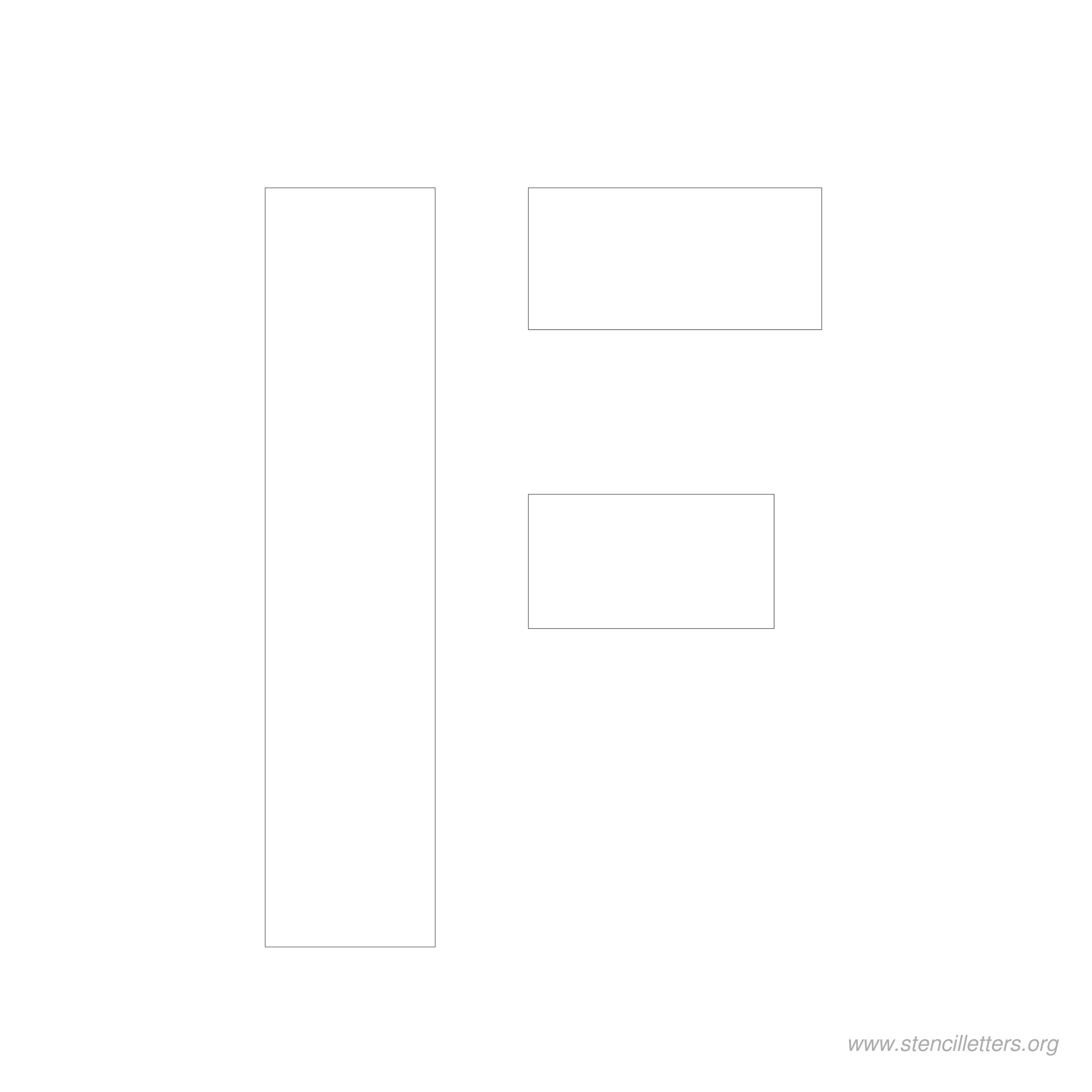 7 inch stencil letter f