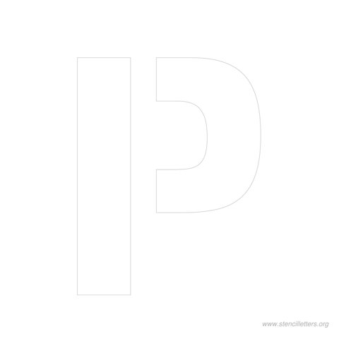 9 inch stencil letter p