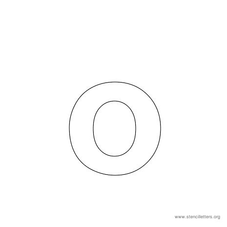 lowercase arial stencil letter o