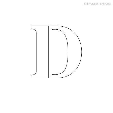 Stencil Letter Small D