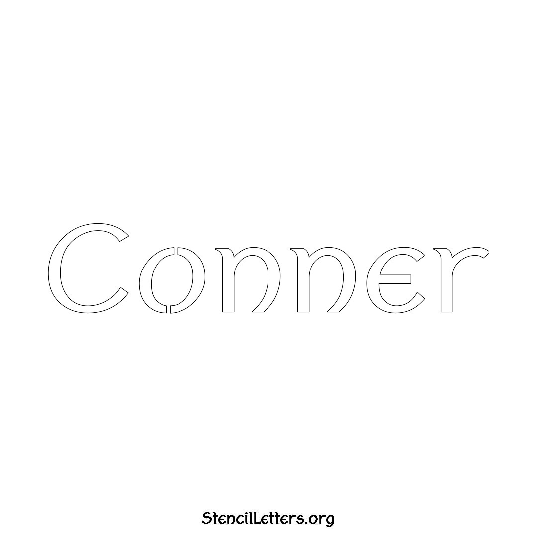 Conner name stencil in Ancient Lettering
