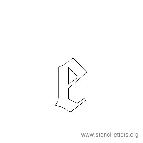 Gothic Stencil Letters Lowercase to Print
