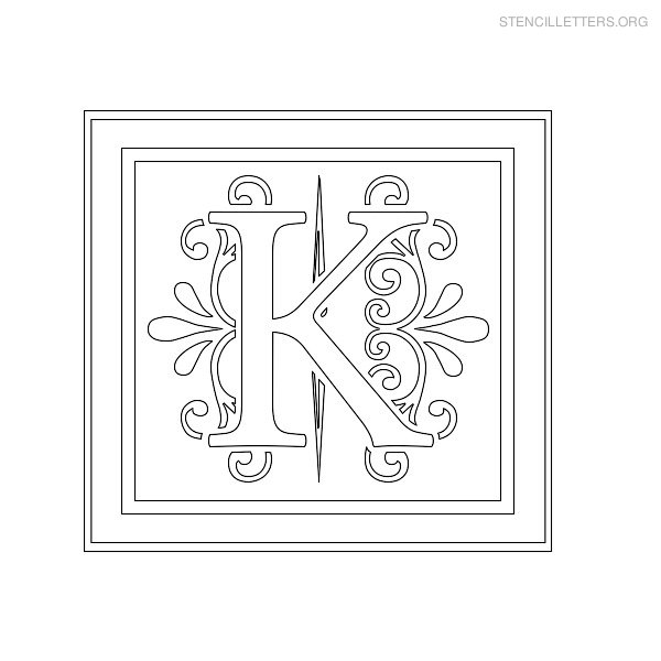 Stencil Letter Decorative K Stencil Letter Decorative K