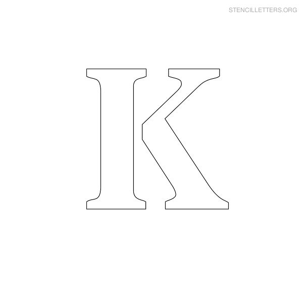 Stencil Letter Uppercase K Stencil Letter Uppercase K