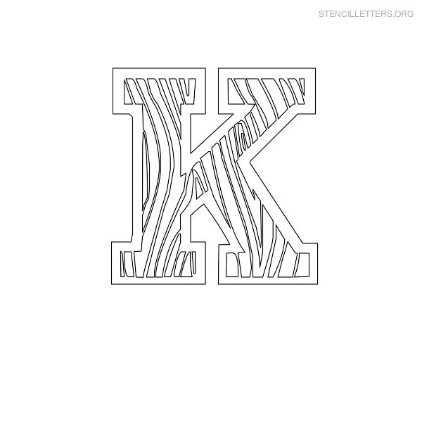 Stencil Letter Wooden K Stencil Letter Wooden K