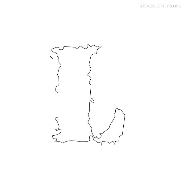 Stencil Letter Bubble L Stencil Letter Bubble L