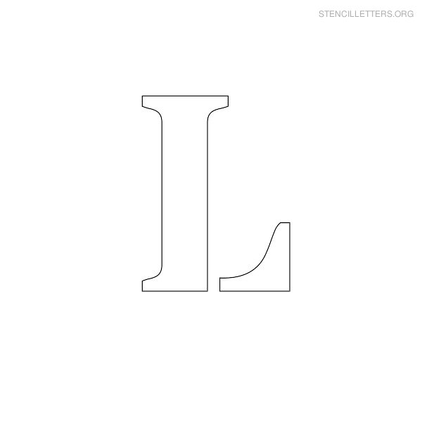 Stencil Letter Uppercase L Stencil Letter Uppercase L