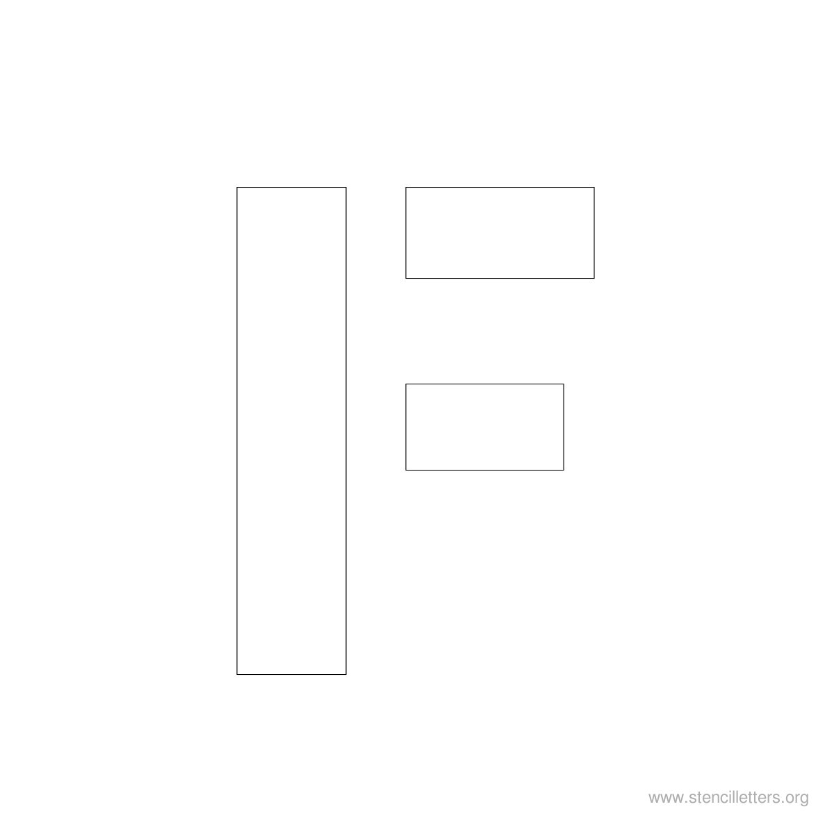 Large Stencil Letters Style #2 F