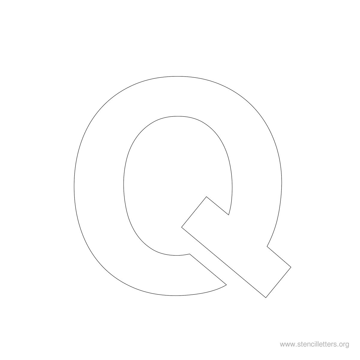 Large Stencil Letters Style #2 Q