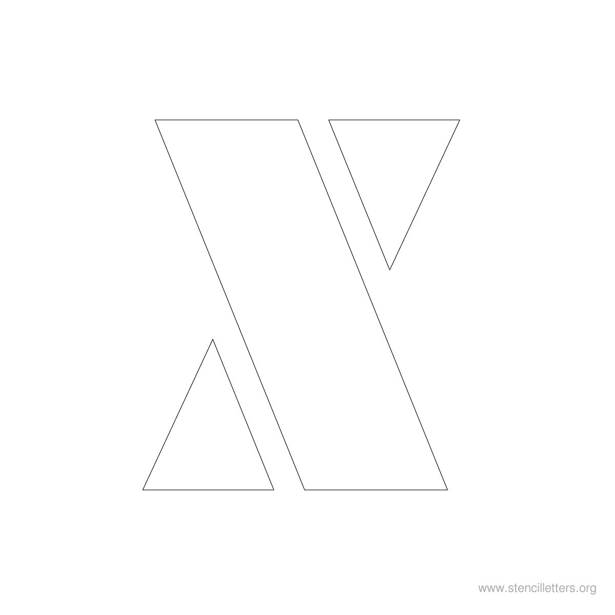 Large Stencil Letters Style #3 X