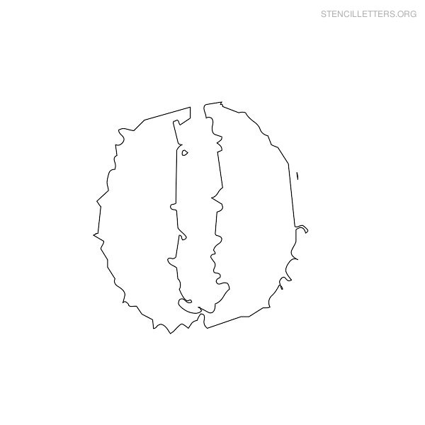 Stencil Letter Bubble O