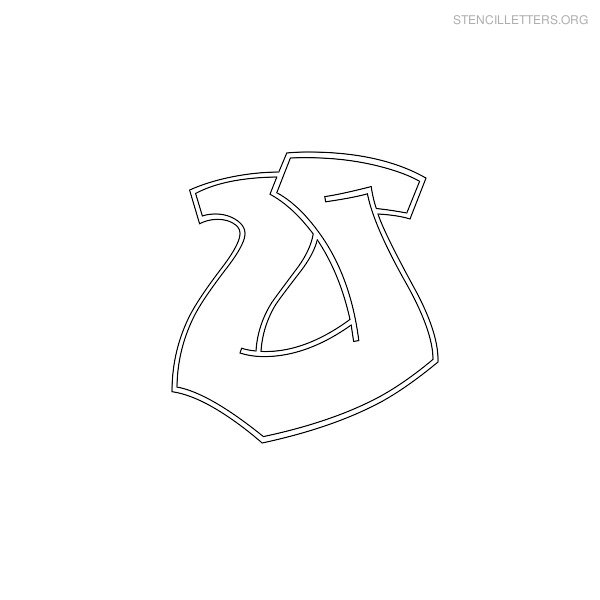 Stencil Letter Graffiti O