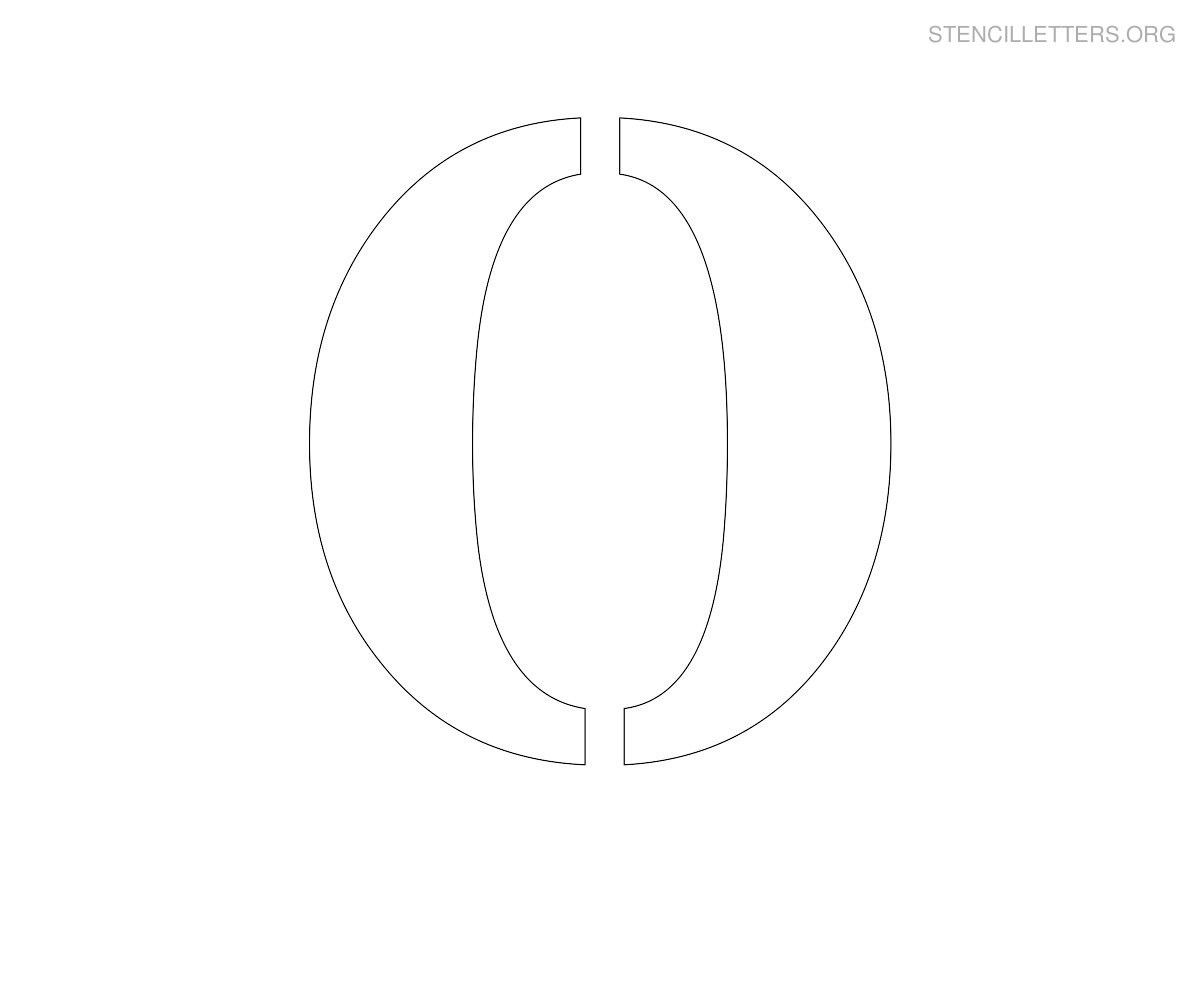 Stencil Letter Large O