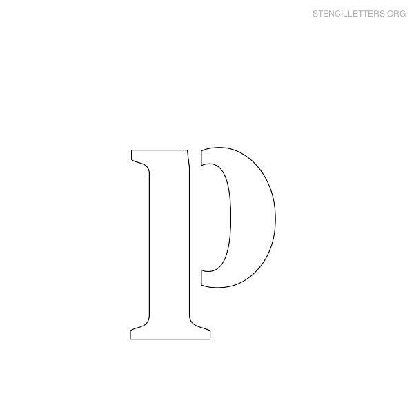 Stencil Letter Lowercase P Stencil Letter Lowercase P