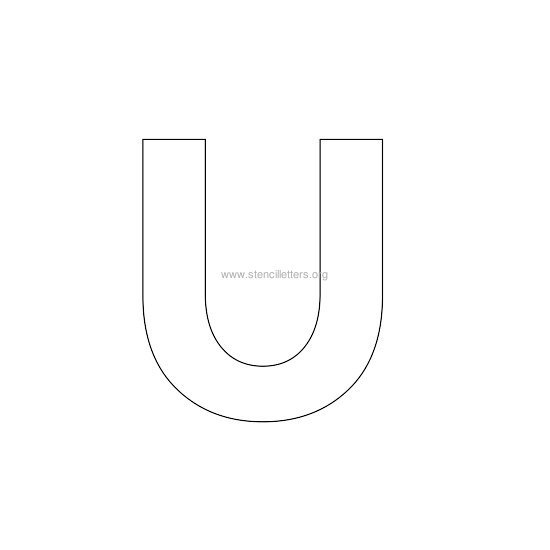 bold stencil letter u