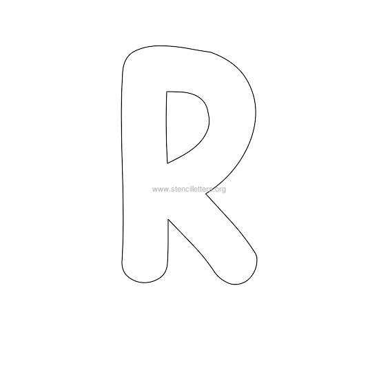 bubble stencil letter r