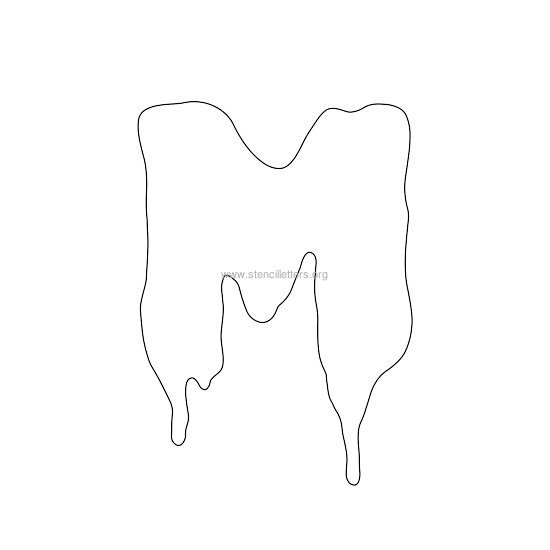 halloween stencil letter m