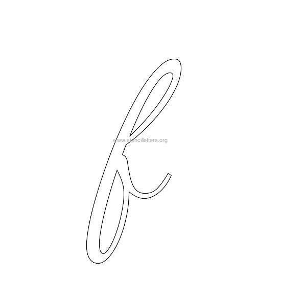lowercase wedding stencil letter f