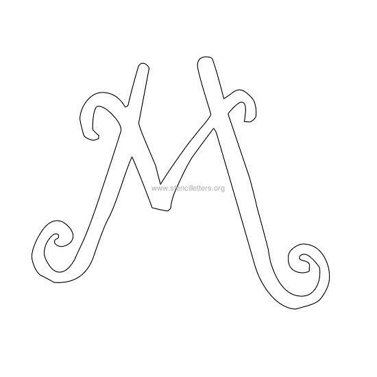 uppercase scrapbooking stencil letter m uppercase scrapbooking stencil letter m