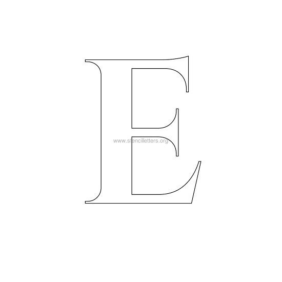 roman wall stencil letter e