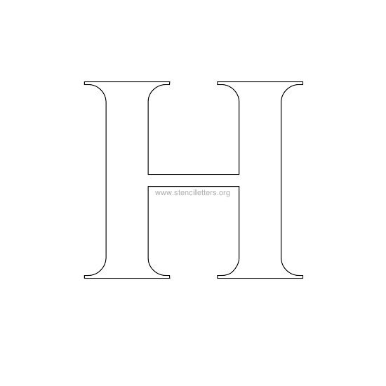 roman wall stencil letter h