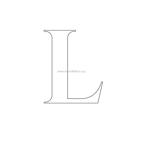 roman wall stencil letter l
