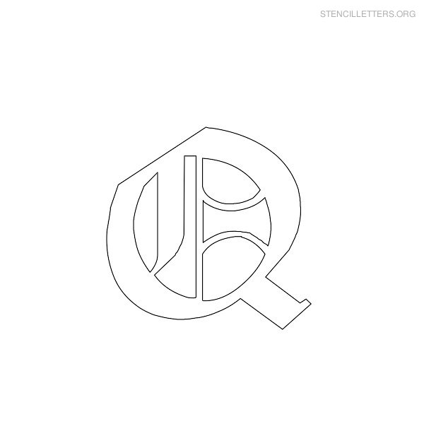 Print Free Stencil Letters Q