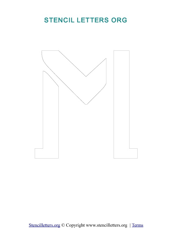 PDF Stencil Template Outline M
