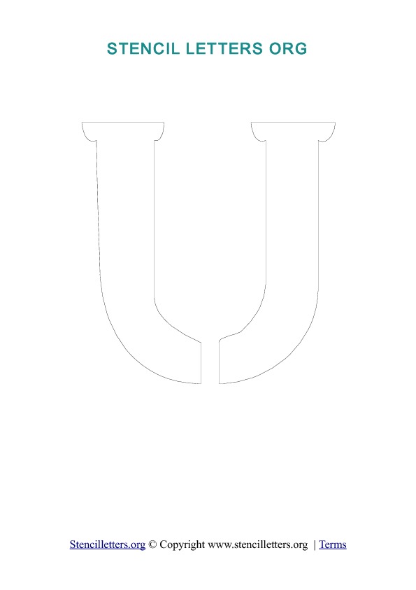 PDF Stencil Template Outline U