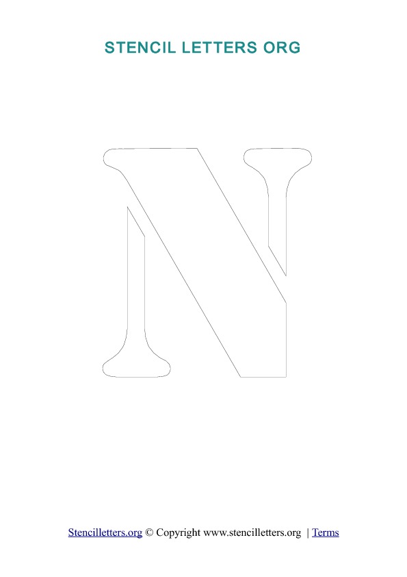 PDF Stencil Template Outline N