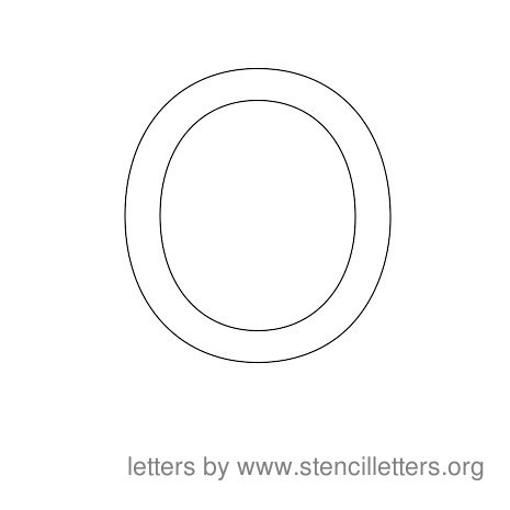 Stencil Letters to Print Alphabet O