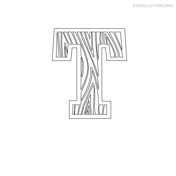 Stencil Letter Wooden T